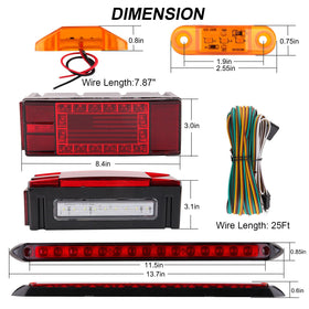 Partswcgg 25ft wiring harness with 4-flat plug showing easy universal trailer connection