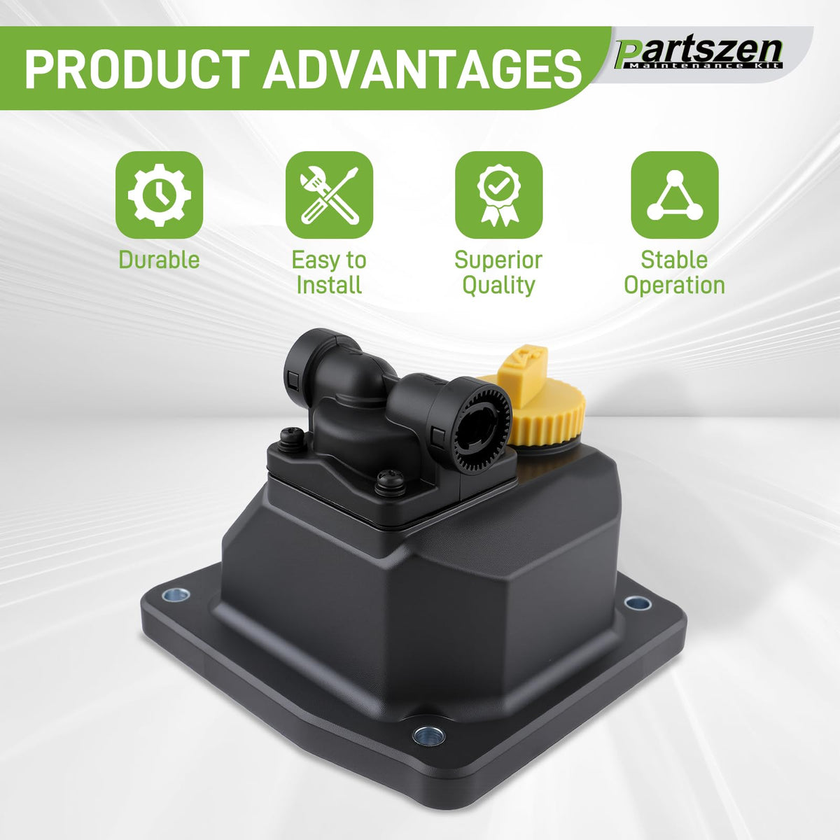partszen fuel filter close-up showing mesh element to protect carburetor