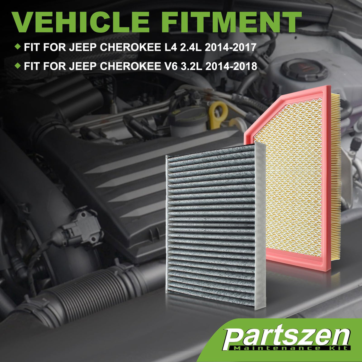 partszen filters beside ruler showing exact size for correct replacement
