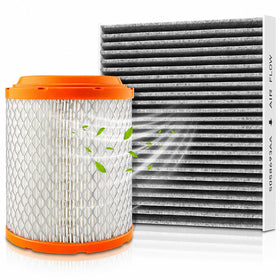 partszen front packaging showing both engine and cabin filters and included parts benefits