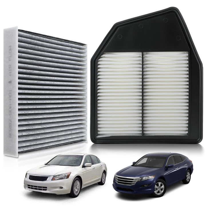 partszen front packaging showing both engine and cabin filters and clear fitment benefit