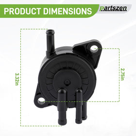partszen fuel line with dimensions visible ensuring correct length fit