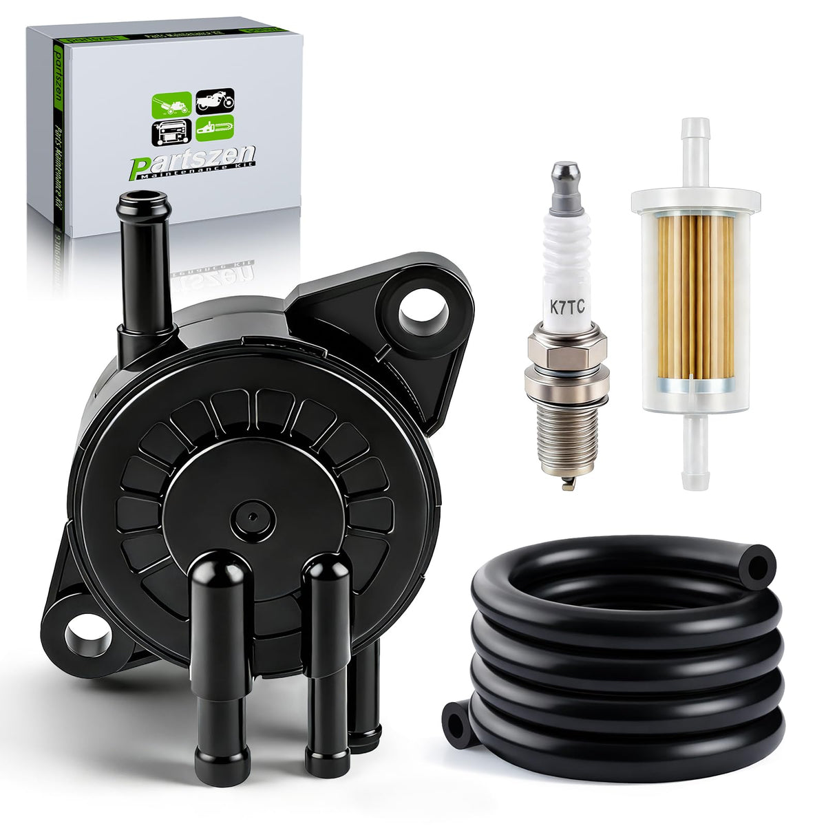 partszen fuel pump front view showing mounting points and reliable fit