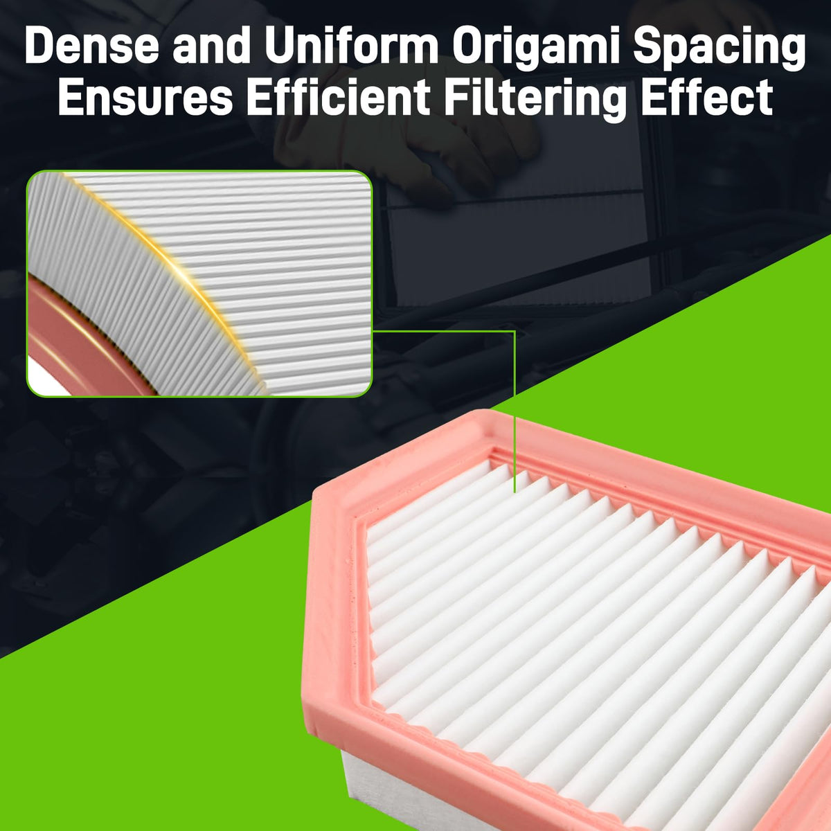 partszen cabin filter installed behind glovebox improving interior air quality