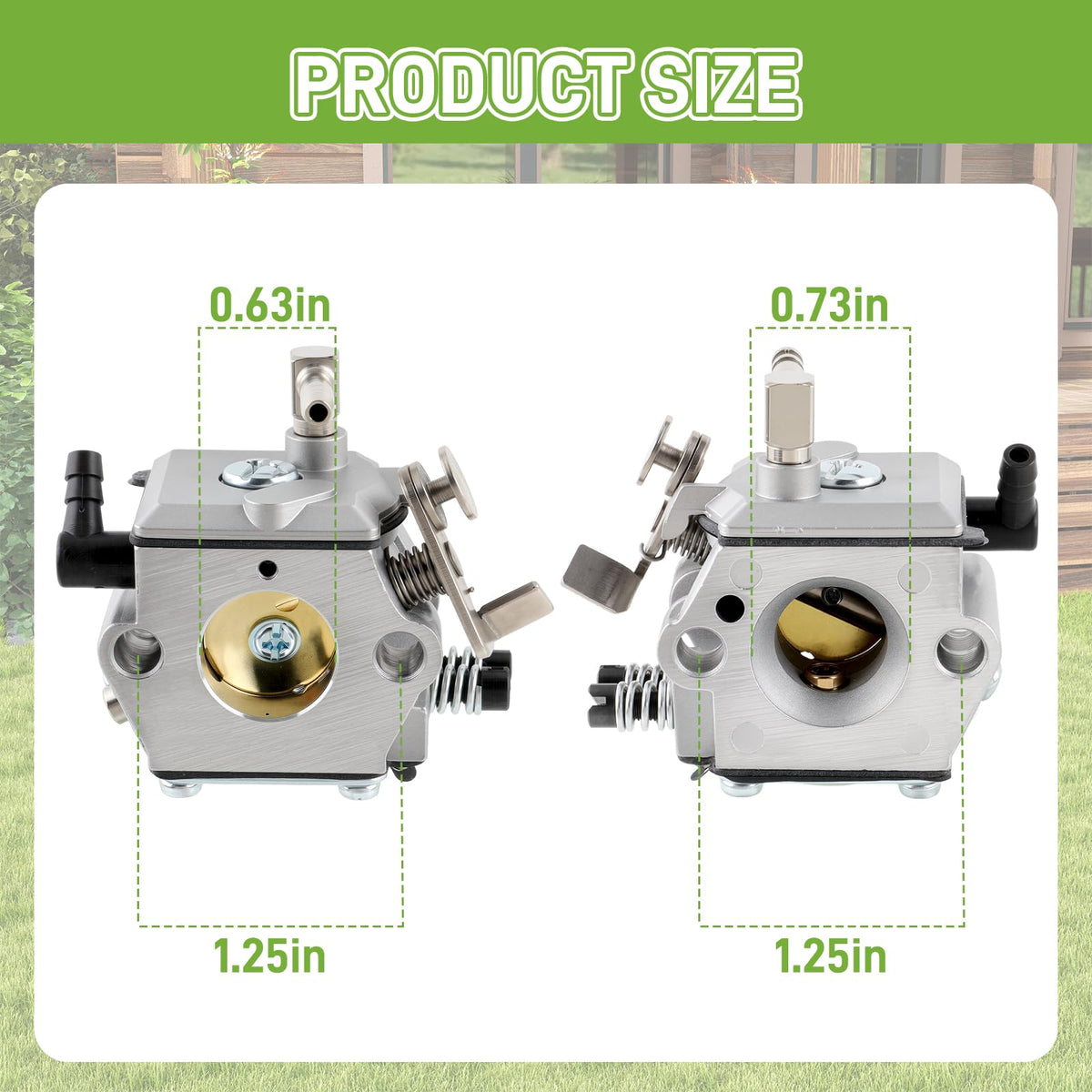partszen installed carburetor on Stihl 028 demonstrating direct-fit replacement benefit