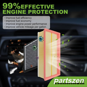 partszen installed engine filter in airbox confirming simple installation and seal