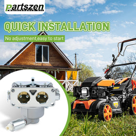 partszen carburetor next to ruler showing scale and easy compatibility benefit