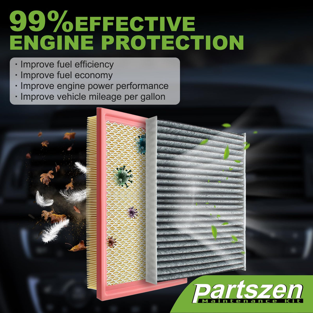 partszen lifestyle shot in Jeep Cherokee illustrating improved cabin comfort