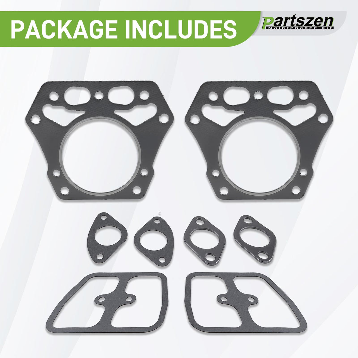 partszen manifold gasket flange view showing accurate cutouts for leak-free fit
