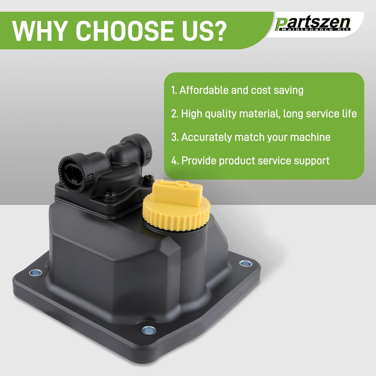 partszen kit laid out with pump, filter, valve and line for complete repair