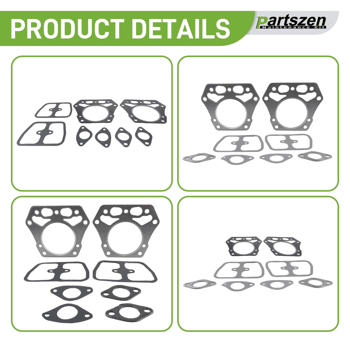 partszen valve cover gaskets flat laid to display shape and oil-sealing fit