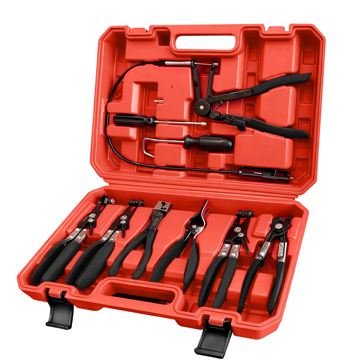 PARTWELL front packaging showing full 9-piece hose clamp set and portability benefits