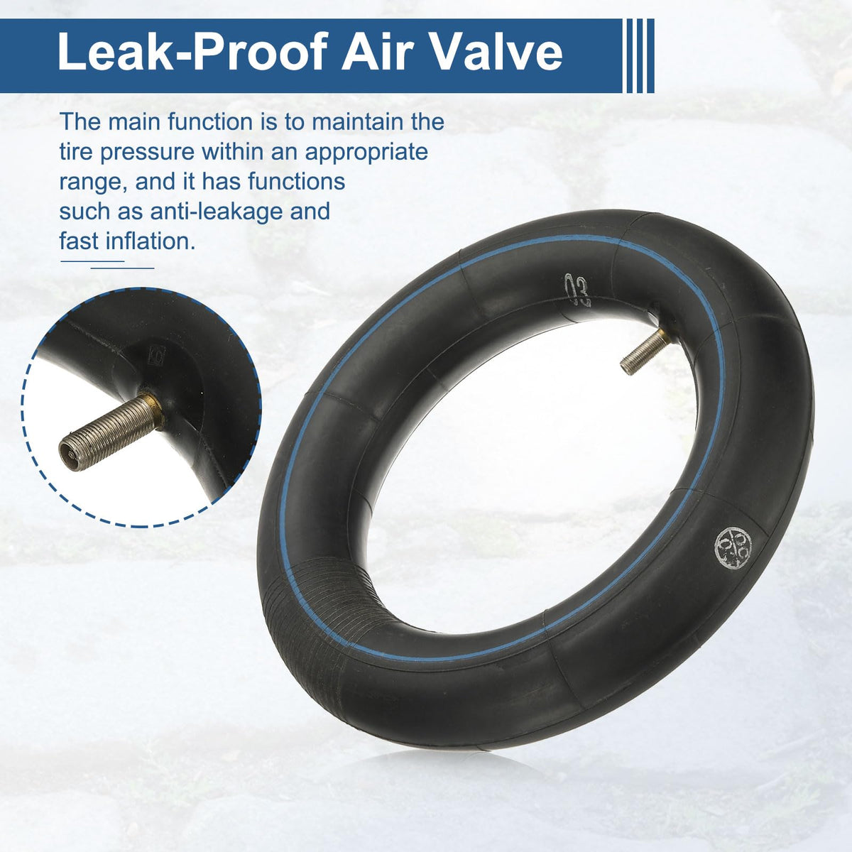 PATIKIL installed inside 10-inch electric scooter tire demonstrating fit and reliable ride performance