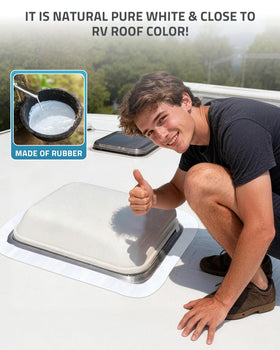 PAULINN tape being applied to an RV vent to stop leaks quickly