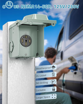 PAULINN close-up of lockable swing cover showing theft protection and weather seal