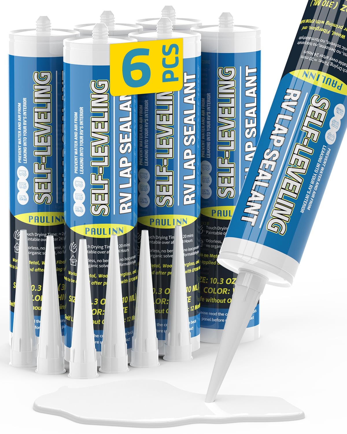 PAULINN front packaging showing six tubes and product benefits