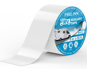 PAULINN front packaging showing white roof repair tape and benefits