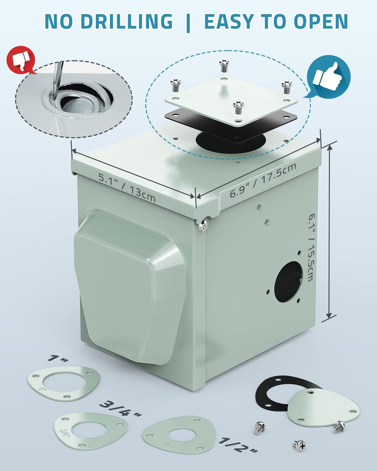 PAULINN knockout holes and wiring ports for quick installation flexibility