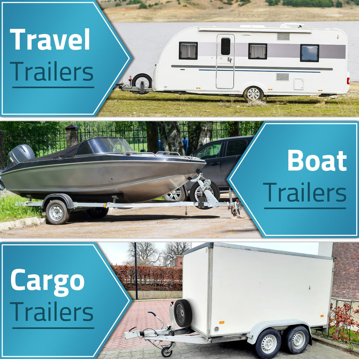 PAULINN lifestyle image on camping trailer illustrating convenience