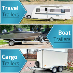 PAULINN lifestyle image on camping trailer illustrating convenience