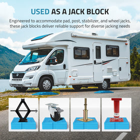 PAULINN campsite scene showing leveled RV for safer parking