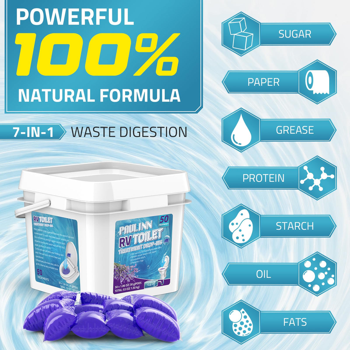 PAULINN open container with a pod visible for quick, spill-free access
