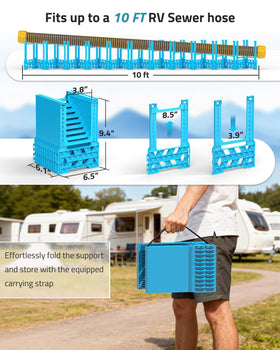 PAULINN rubber bands and carrying strap securing hose and aiding storage