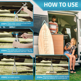PAULINN stacked jacks in storage saving space in cargo bay