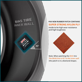 PAX size comparison 100x100mm patch next to ruler, confirms correct dimensions benefit