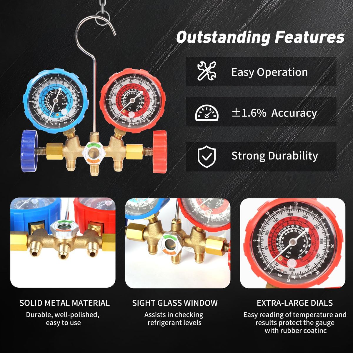 PB Motor Tech triple color-coded hoses and metal quick couplers for secure, leak-resistant connections
