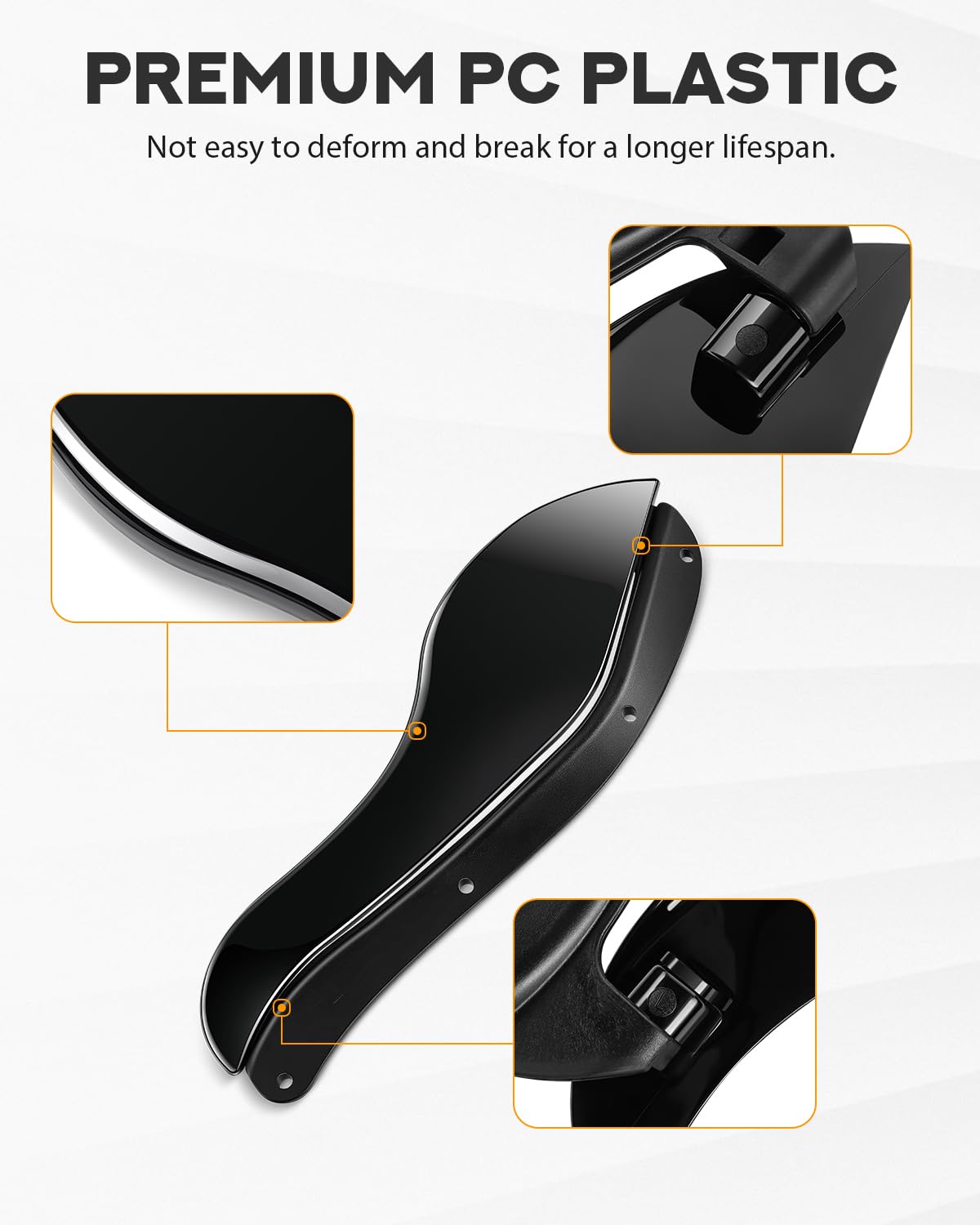 PBYMT deflector beside a helmet to show scale and easy compatibility benefit
