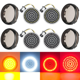 PBYMT front turn signal assembled showing bright LEDs and improved visibility