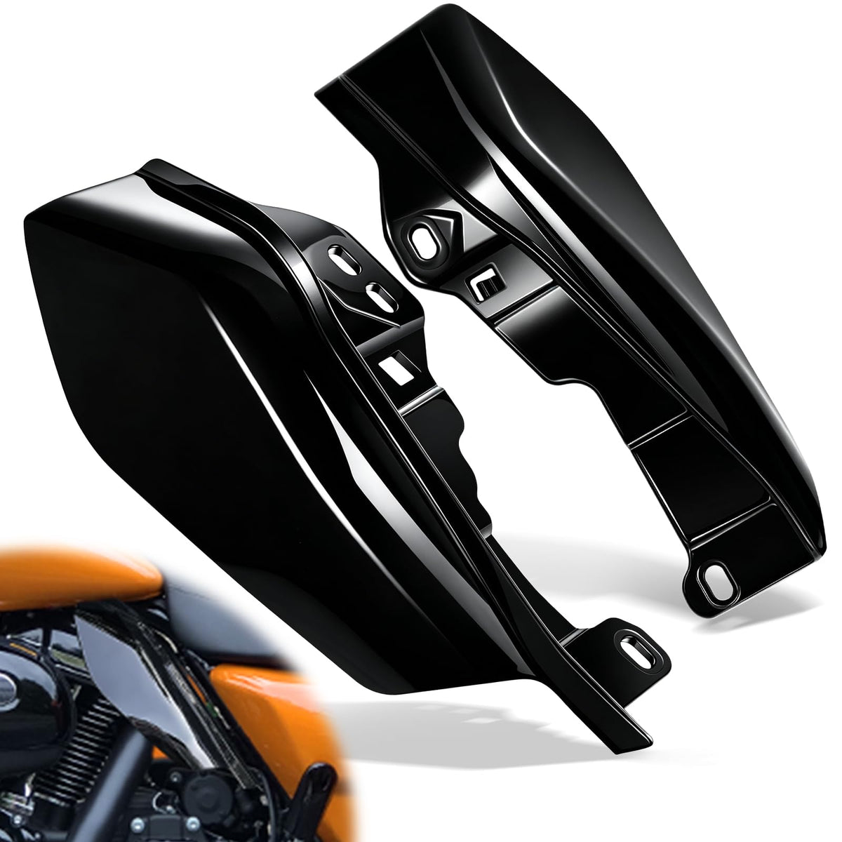 PBYMT front view mid-frame deflector showing sleek gloss black and improved airflow