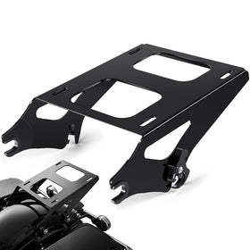 PBYMT front view of rack on trunk showing sturdy profile and improved storage