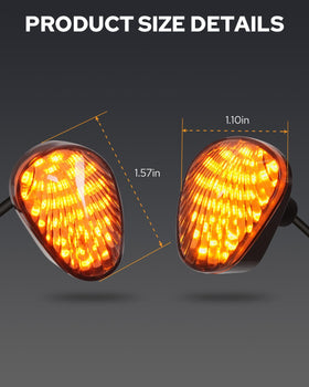PBYMT installed on motorcycle at night improving turn signal visibility