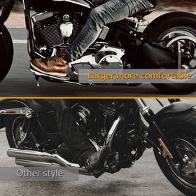 PBYMT lifestyle shot of motorcycle with upgraded boards enhancing comfort