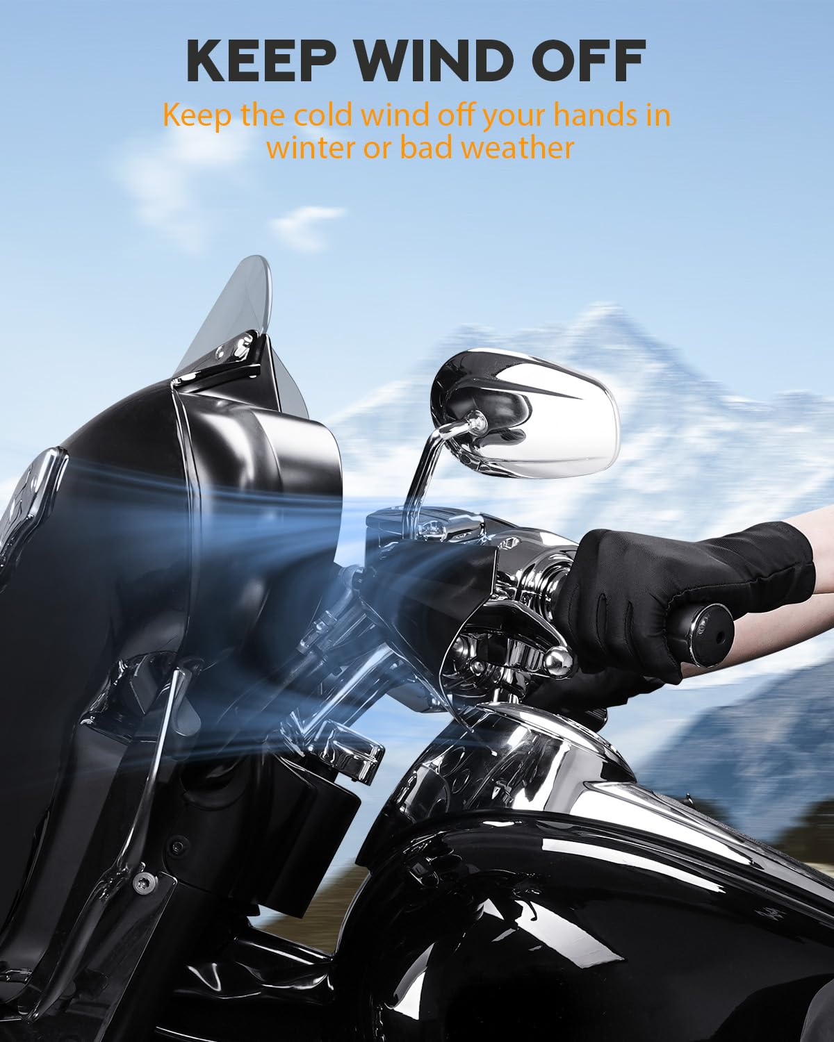 PBYMT handguard mounted on Harley showing protection and integration