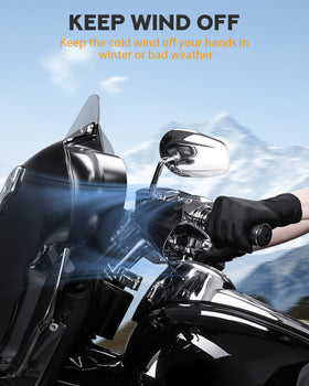 PBYMT handguard mounted on Harley showing protection and integration