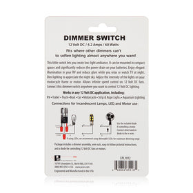 PCA dimmer rear label and terminals for identifying wiring and ensuring proper hookup