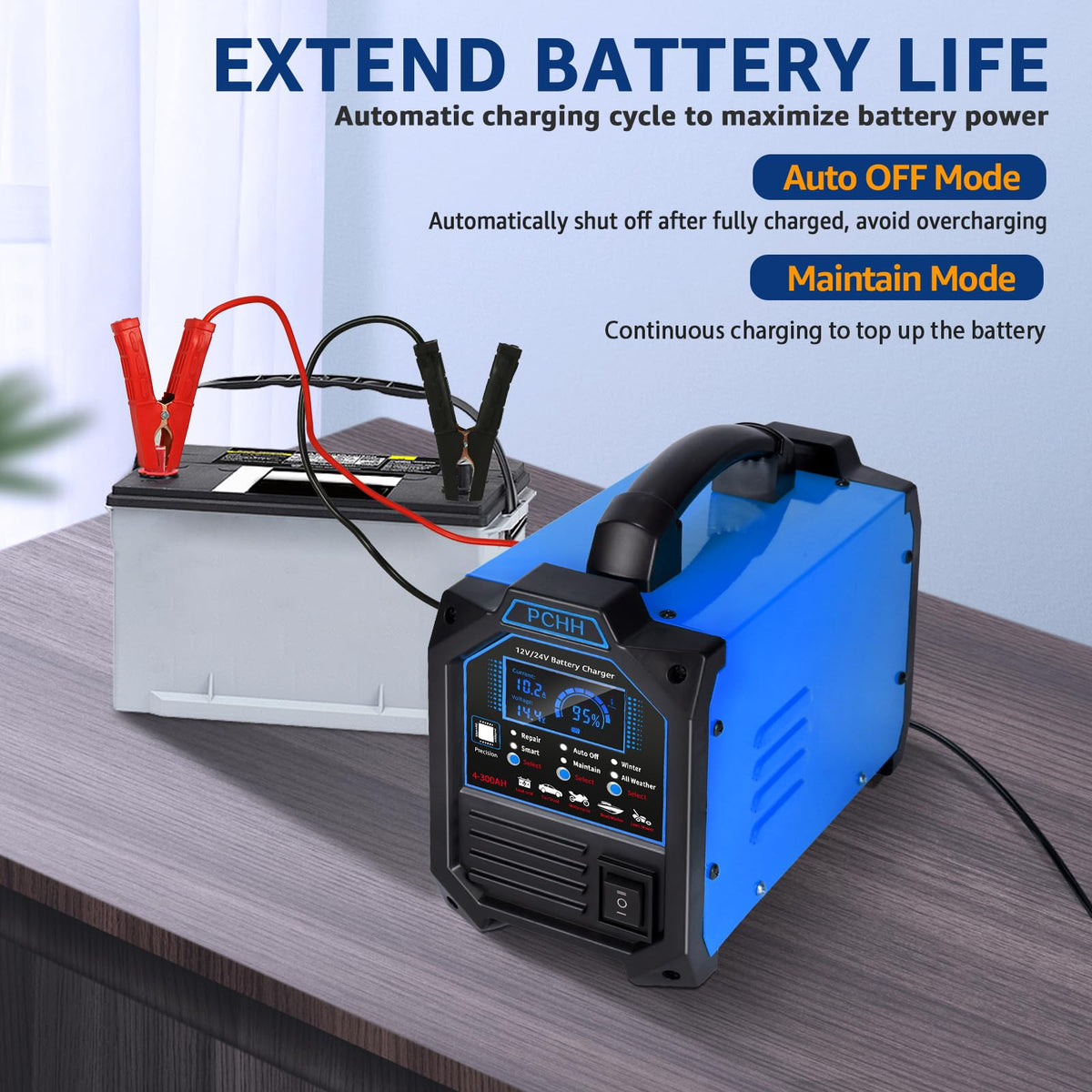 PCHH charger side detail with metal and ABS casing for durable protection