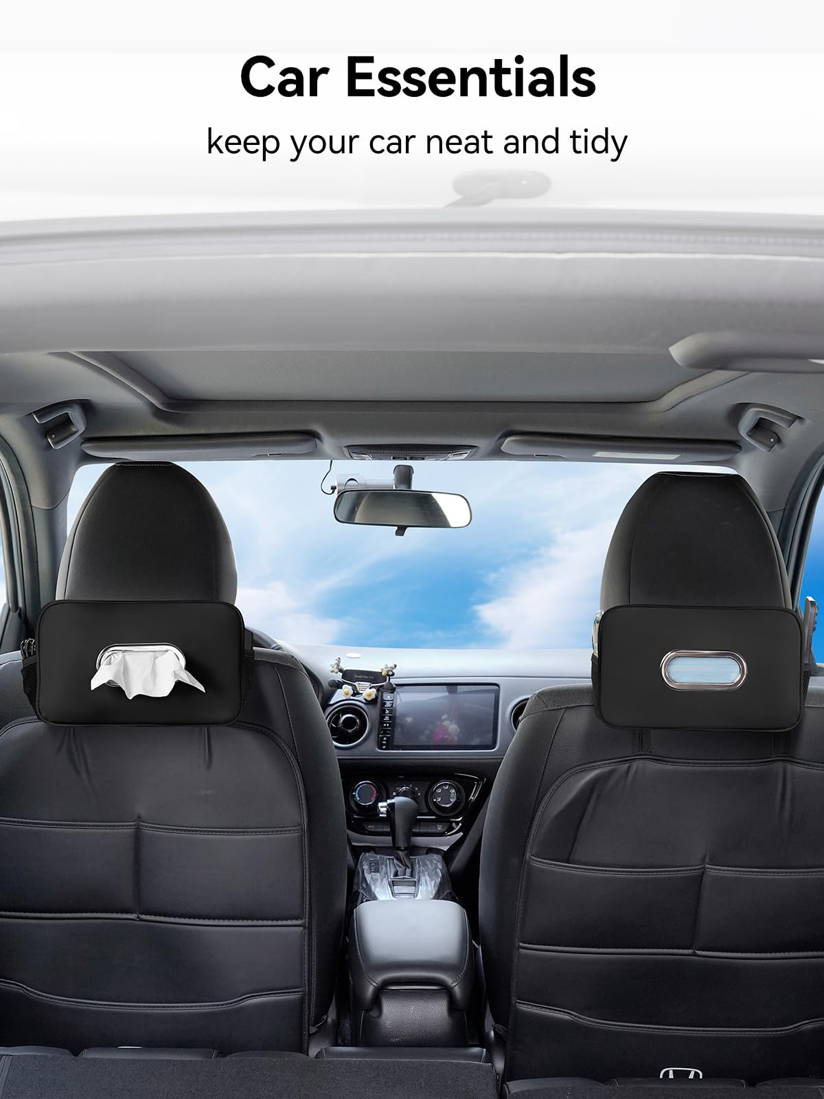 Pcnjozx lifestyle setup in car on road trip adds convenience and storage