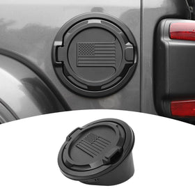 PDKLIN front view of gas cap door cover showing clean fit and patriotic style