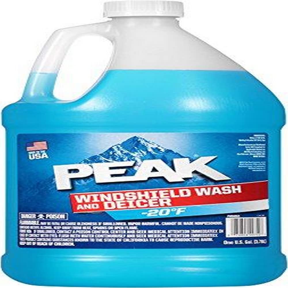 PEAK -20°F one-gallon bottle front label showing ready-to-use de-icer benefit