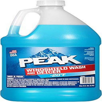 PEAK -20°F one-gallon bottle front label showing ready-to-use de-icer benefit