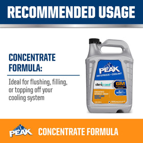 PEAK DEX-Cool gallon bottle beside a ruler to show size and capacity benefit