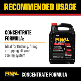 PEAK FINAL CHARGE concentrate with measuring jug for correct dilution and protection