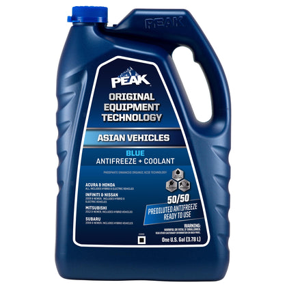 PEAK OET gallon front label showing product name and ready-to-use benefit