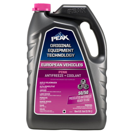 PEAK bottle front label showing product name and benefits