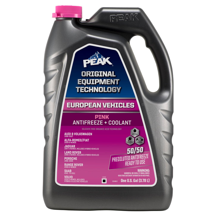 PEAK bottle front label showing product name and benefits