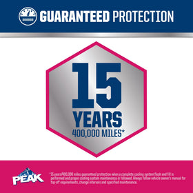 PEAK pouring concentrate into a funnel during coolant replacement for easy application